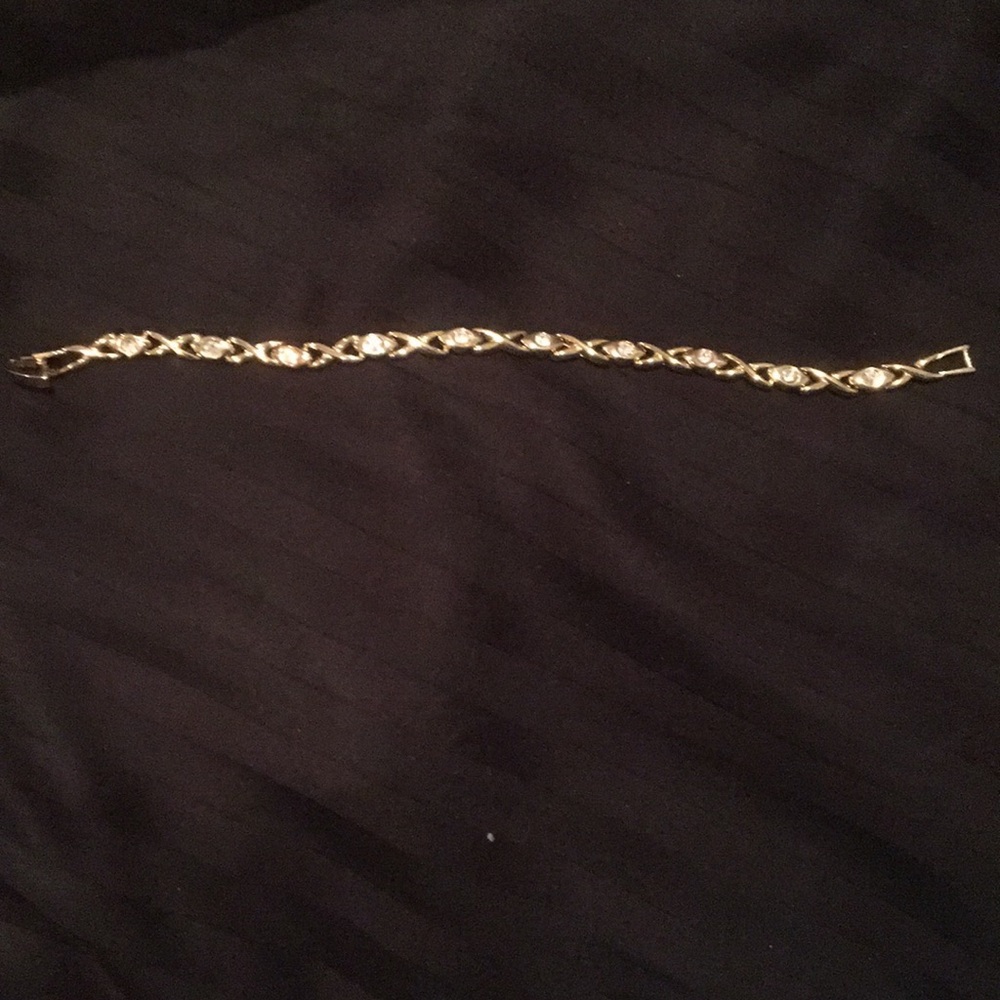 Xoxo pale gold tennis bracelet